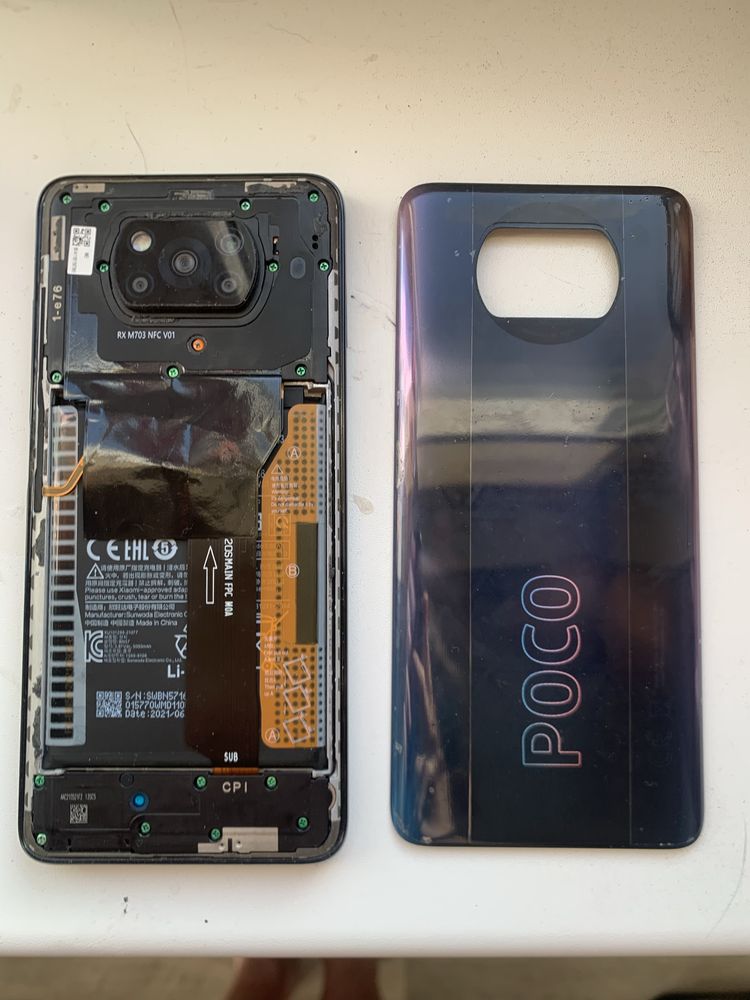 Poco x3 pro разборка на запчасти плата батарея