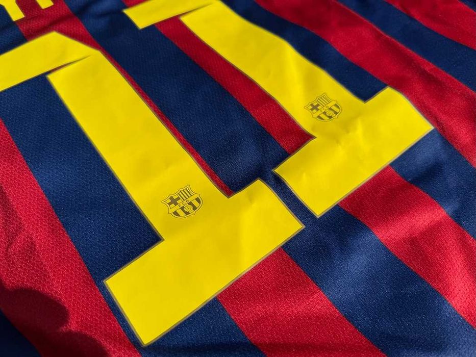 Koszulka piłkarska FC Barcelona 2013/14 domowa Neymar JR 11 UCL, L