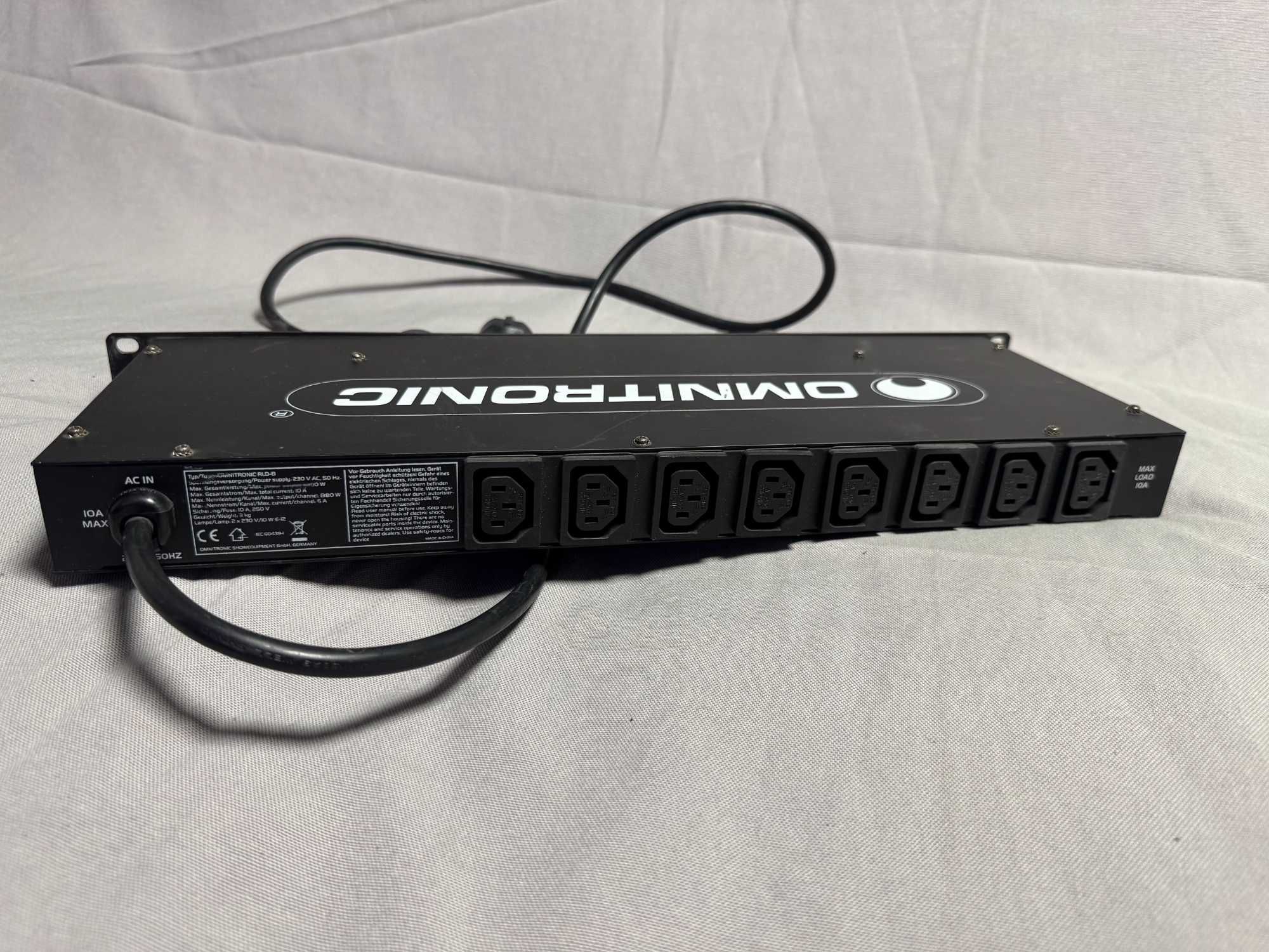 Omnitronic Power Distributor RLD-8 19" 1U Woltomierz Zasilacz