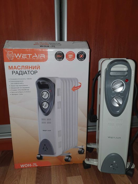Масляный радиатор, обогреватель, обігрівач -  Wetair woh-7l