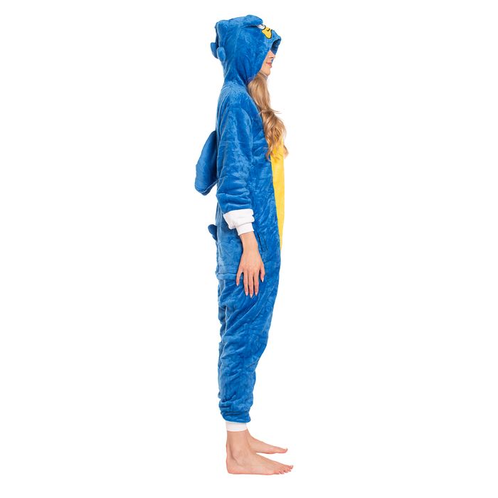 Piżama Damska Kigurumi Onesie Kostium Sonic Niebieski 175-185 cm XL