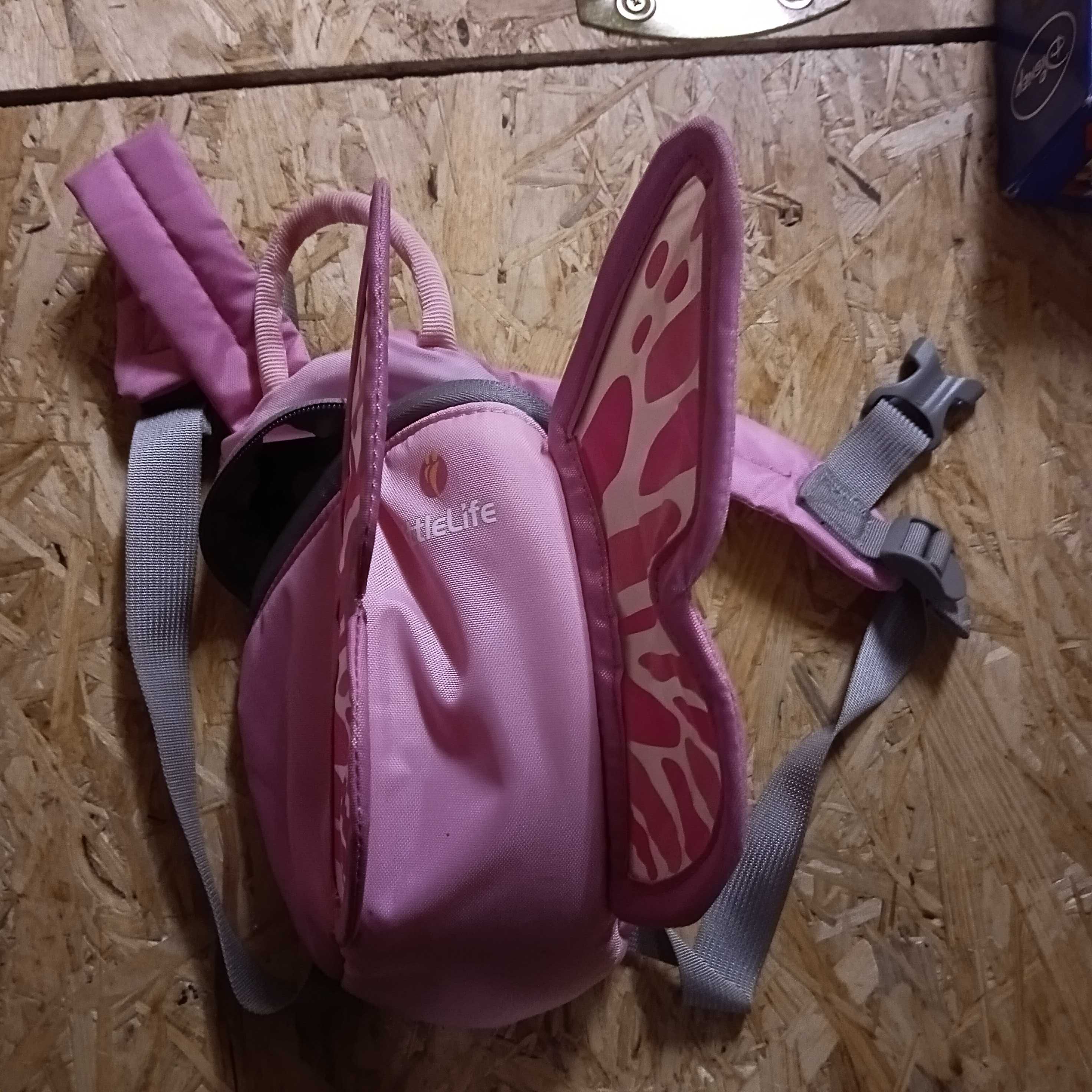 Plecak dla dziewczynki różowy Little Life motyl jednokom ze skrzydłami