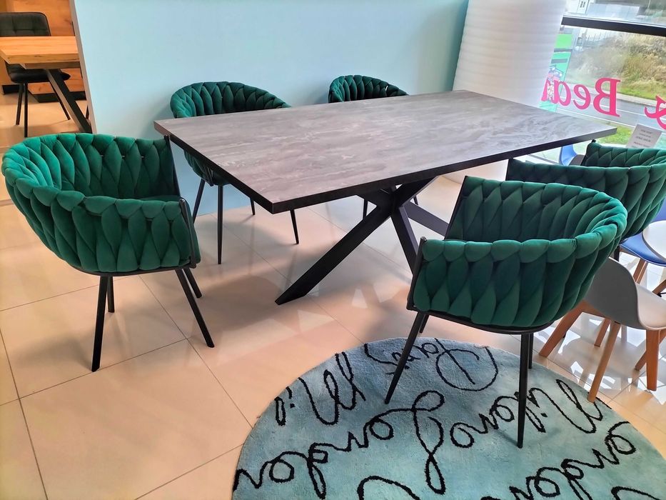 (68WN) Stół pająk + 6 krzeseł, wyprzedaż 1999 zł