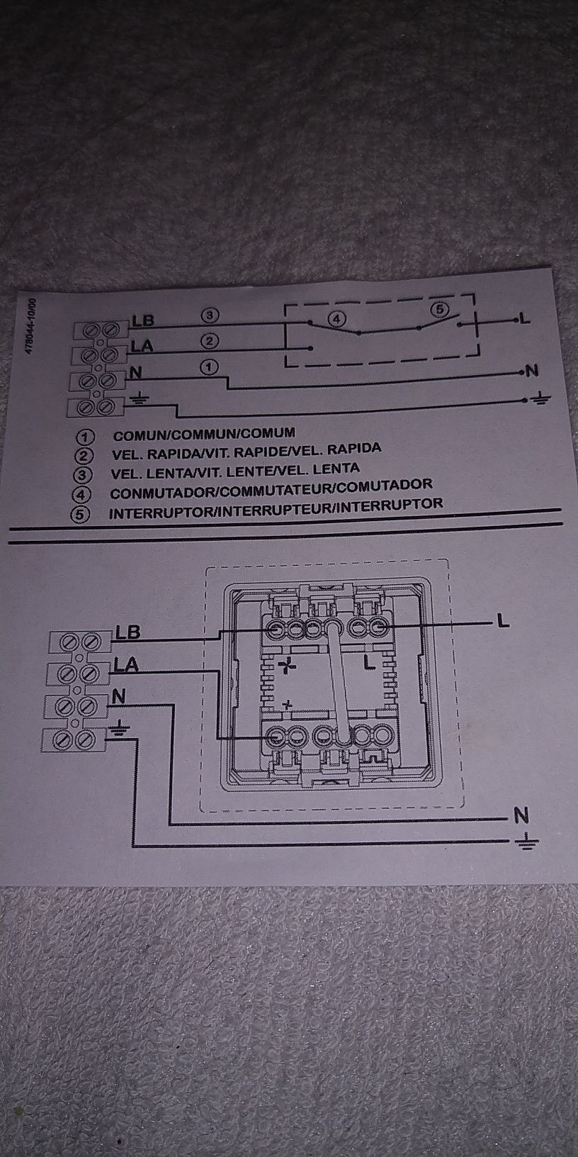 Interruptor com regulador de velocidade