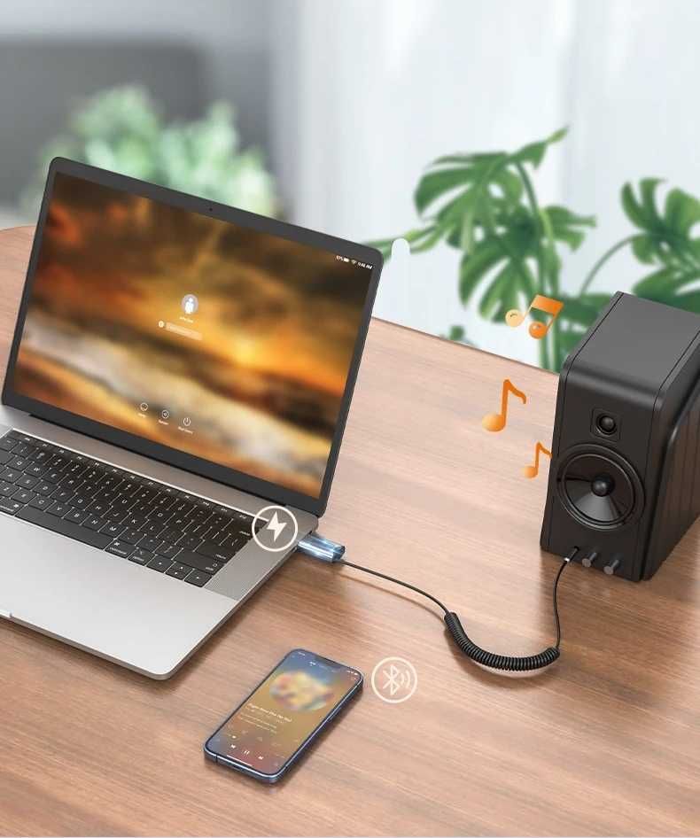 Adapter odbiornik audio BLUETOOTH 5.3 + czytnik