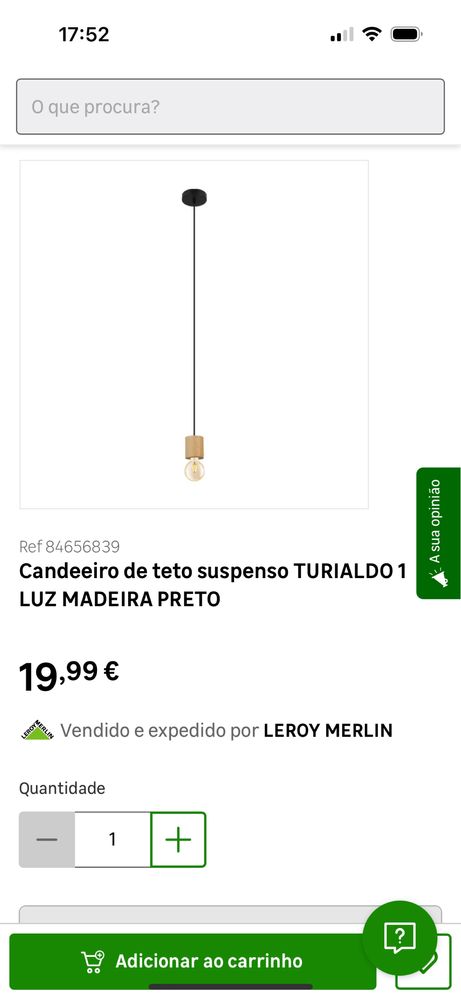 Candeeiro teto suspenso (Eglo)