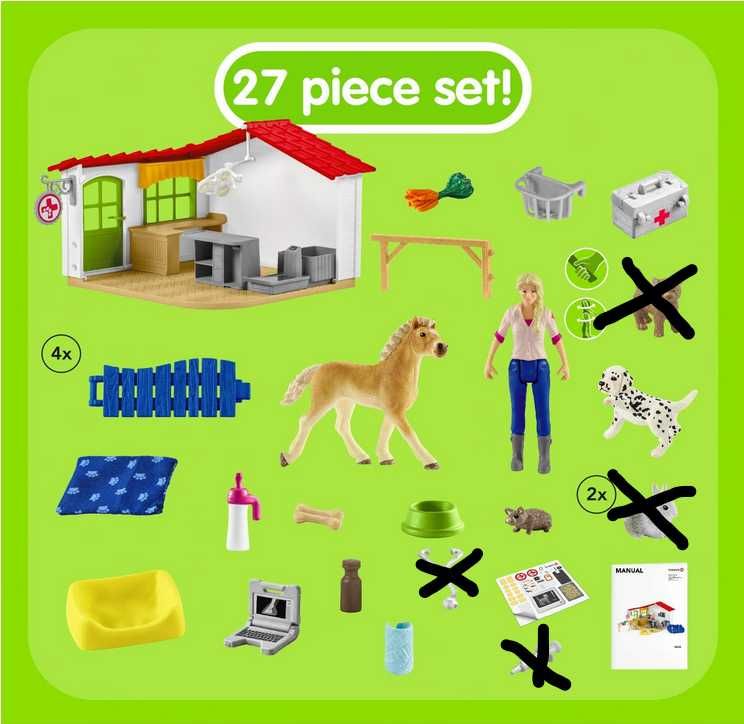 Schleich 42502 Klinika Weterynaryjna Ze Zwierzętami