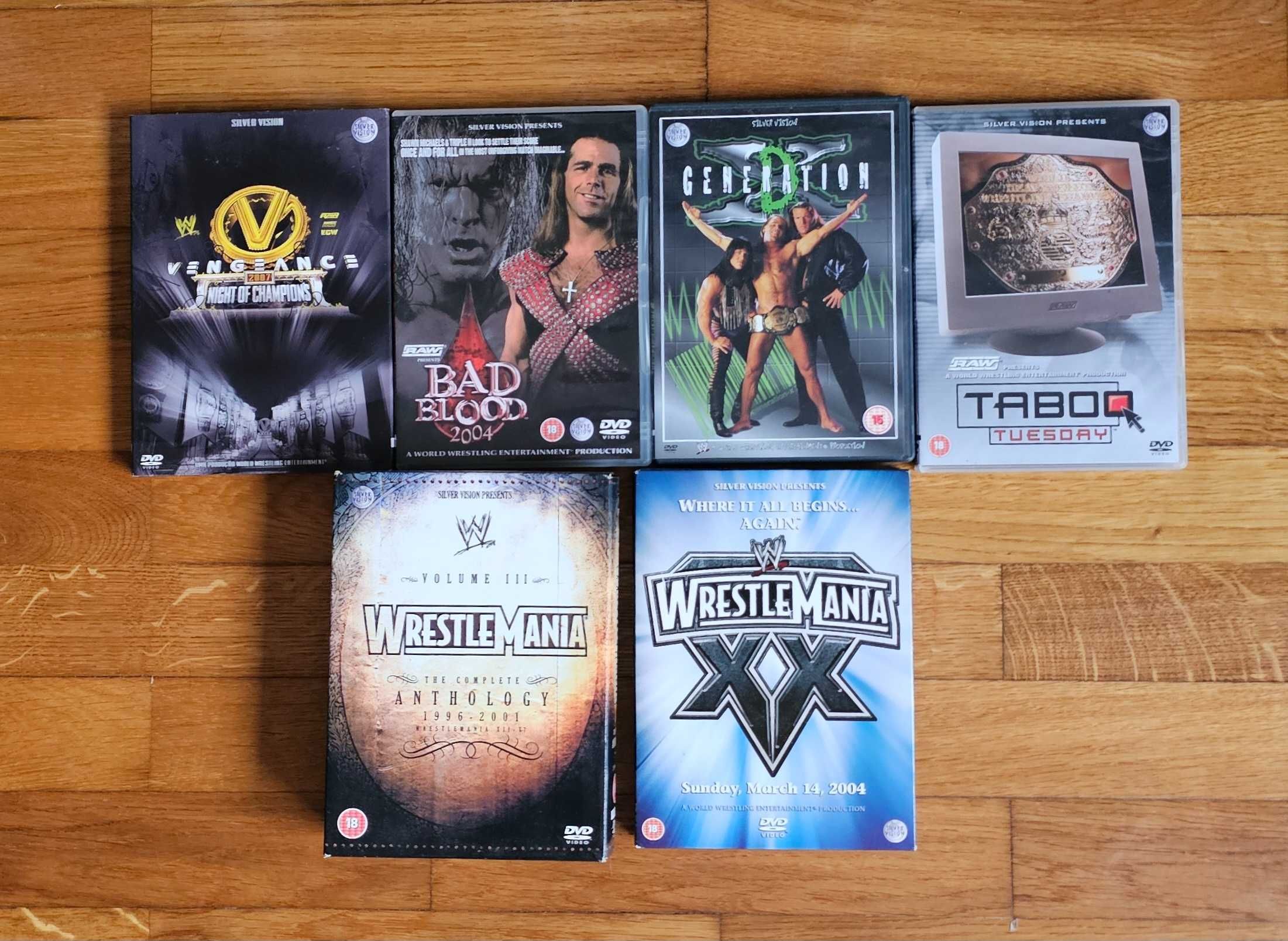 Vários DVDs WWE como novos