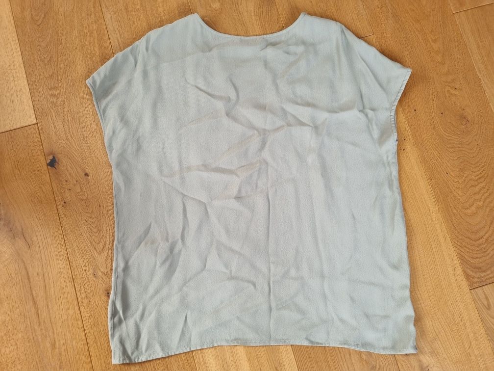 Tatuum prosta bluzka damska Linsila 42 wiskoza zielona khaki