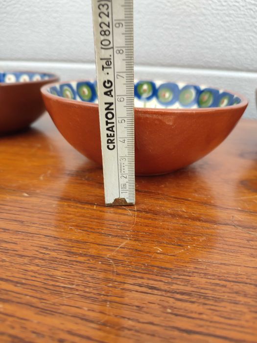 Ceramiczne Miski - ręcznie malowane - ciekawy design - vintage - Q