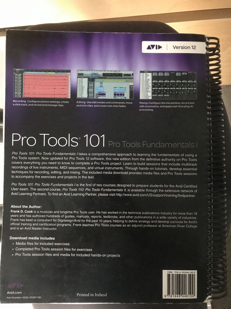 Kurs Pro Tools 101 v. 12 książka