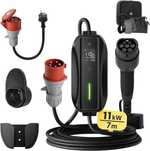 Kabel ładujący typ 2 Wtyczka 11 kW 3-fazowy stacją ładowania wallboxem