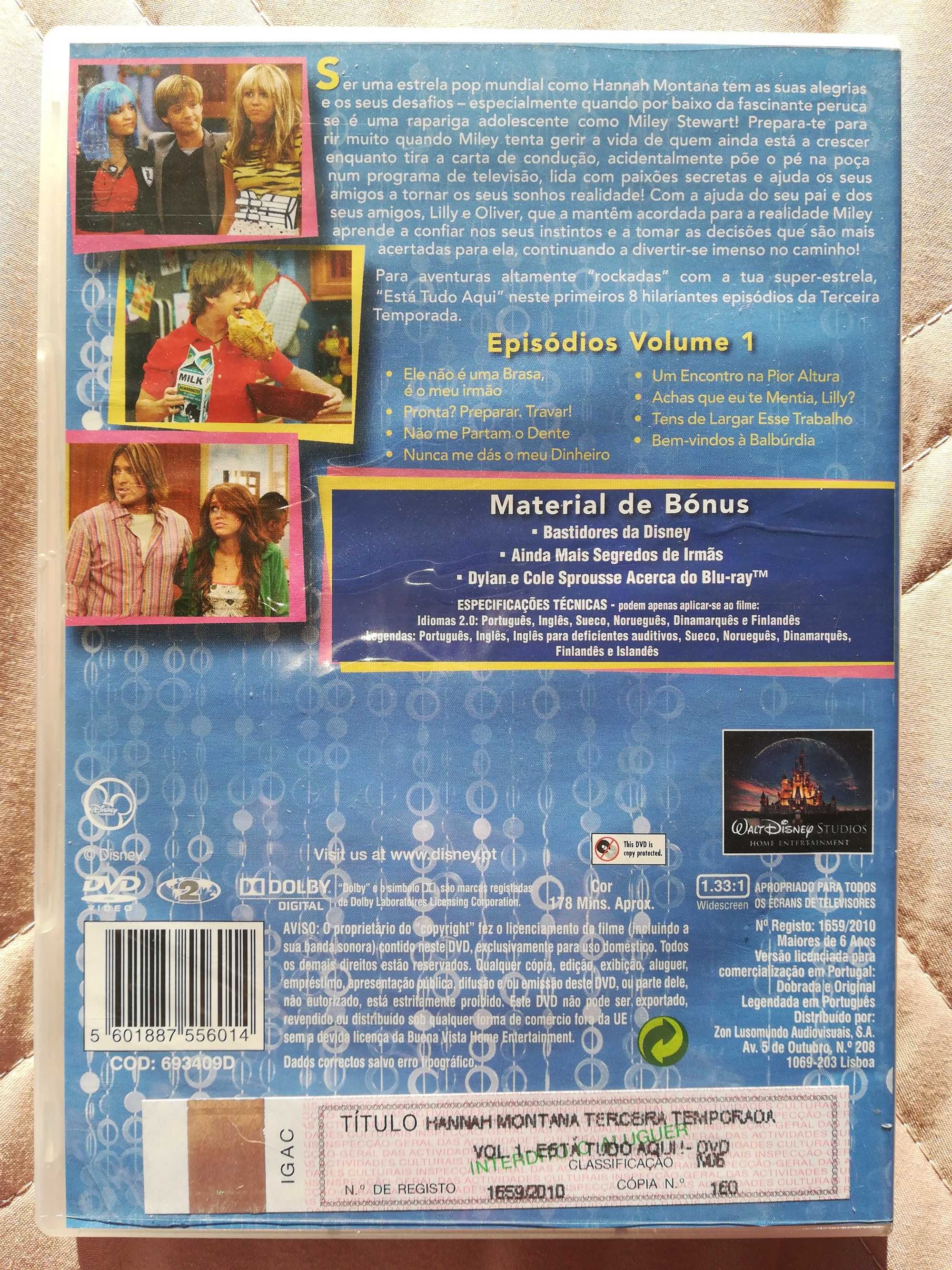 DVD Hannah Montana - Terceira temporada, volume 1