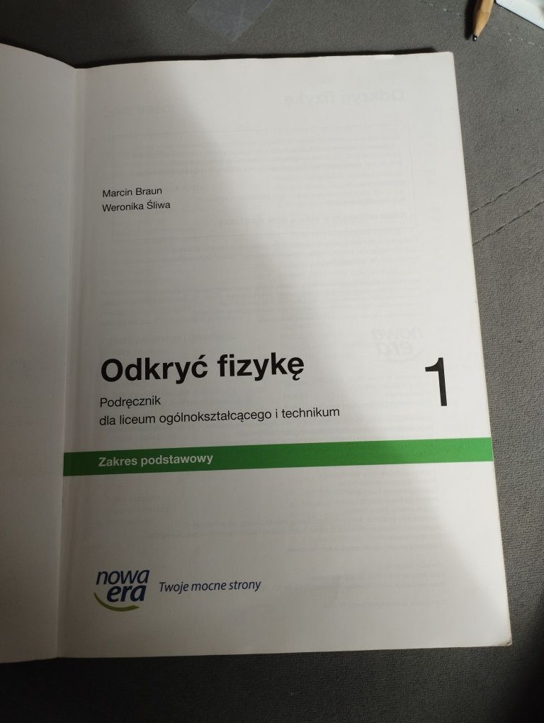 Podręcznik Odkryć Fizykę klasa 1 LO poziom podstawowy