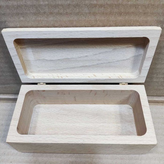 Шкатулка Бук, цельній массив, ручная работа без лака 180х85х70, 270 г