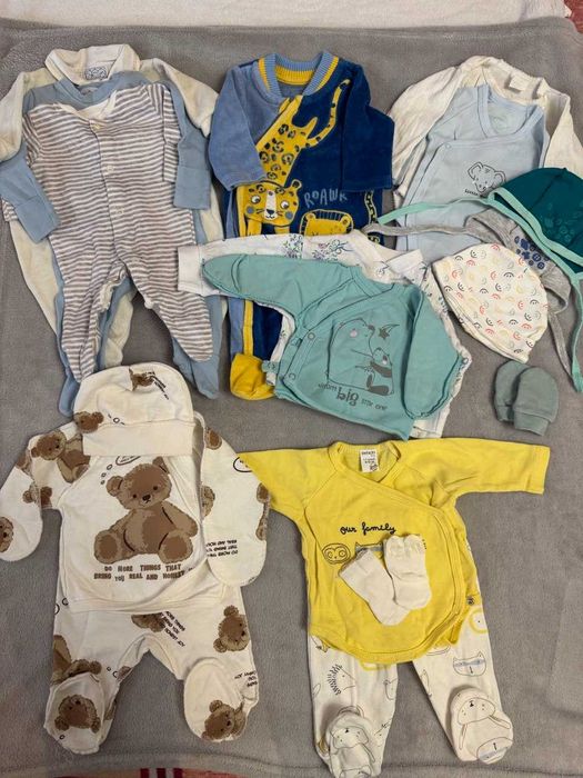 Набір №2  для новонародженого хлопчика, розмір 56-62, 15 одиниць