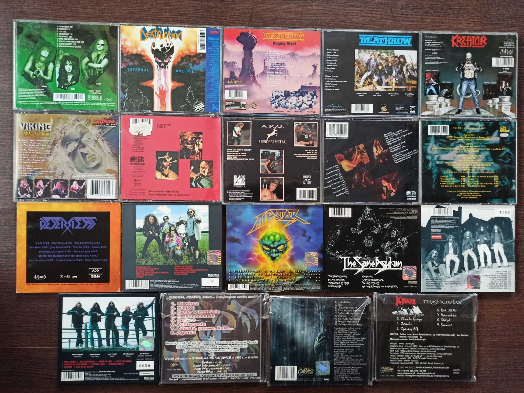 Płyty CD metal,thrash,death.First press,rare.Sepultura,Kreator,Alastor
