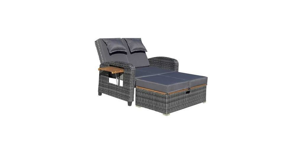 Sofa ogrodowa rattanowa BARI z funkcją relaksu