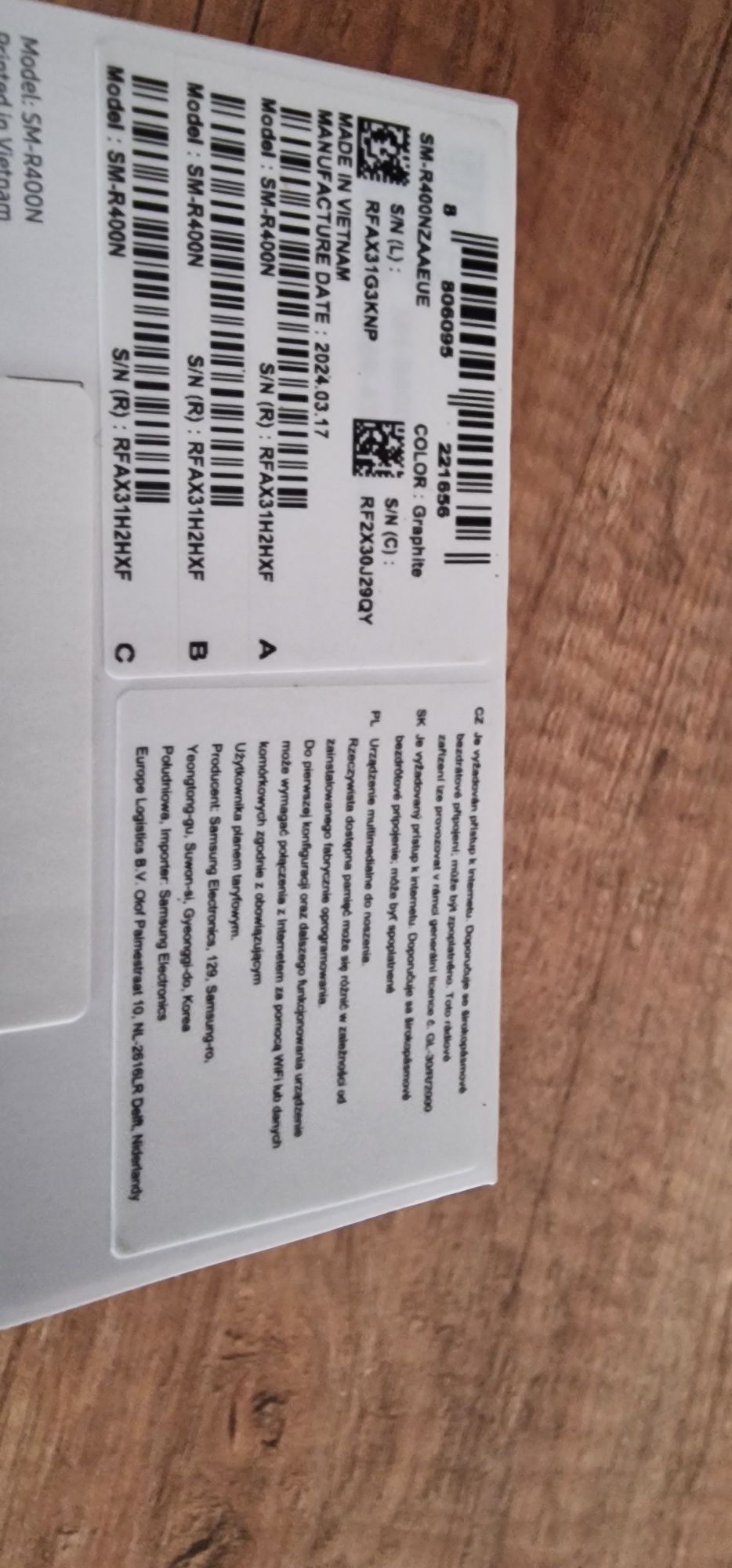 Słuchawki bez przewodowe Samsung Buds Fe