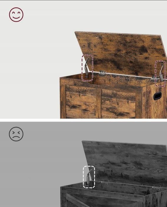 Skrzynia do przechowywania ławka ze schowkiem pojemnik LOFT 40x80x46cm