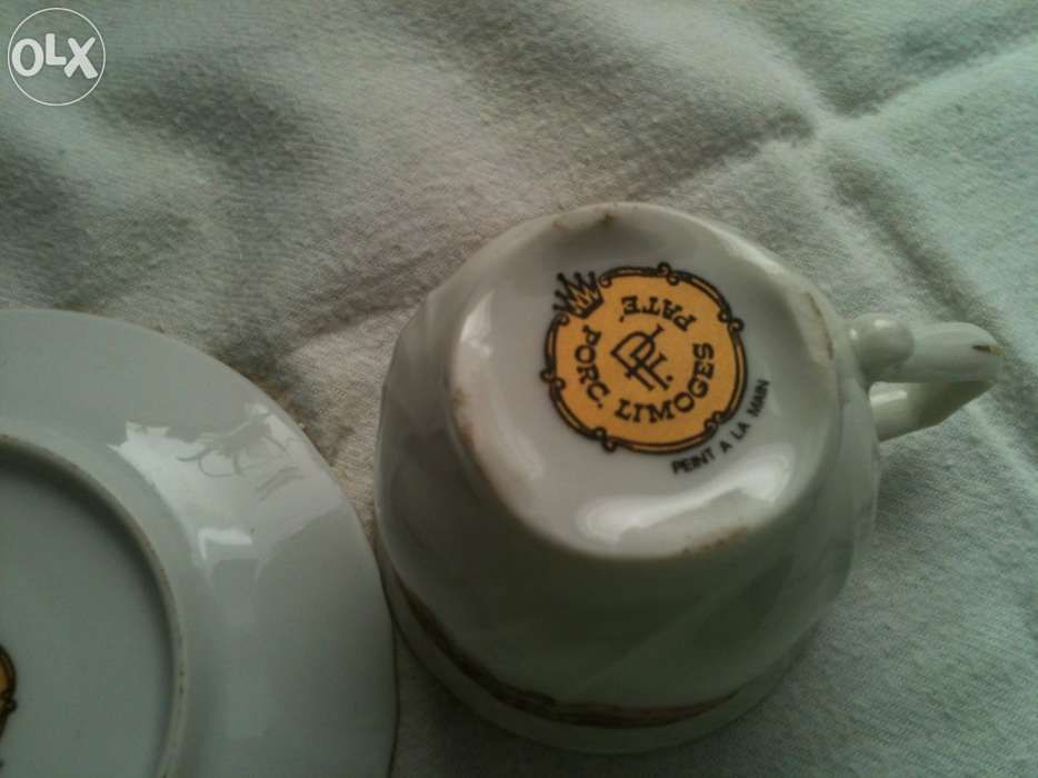 Antiguidade - Porcelana - chavena de café - Limoges