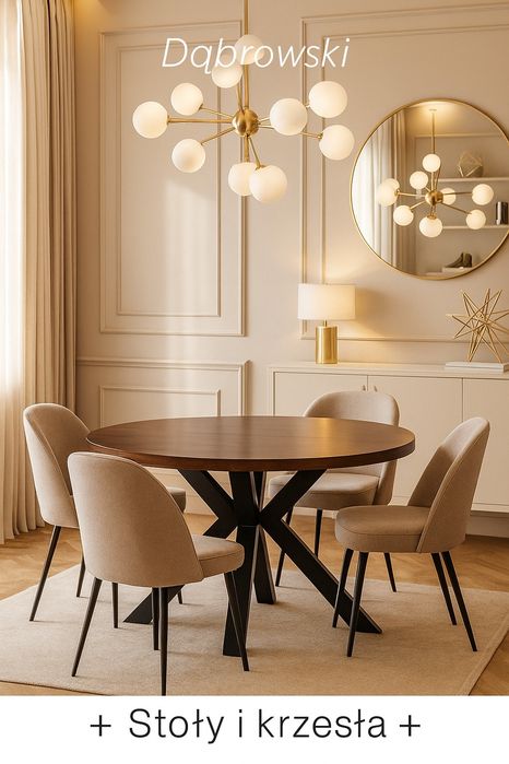 Stół fi 100 rozkładany na 200 cm, metalowe nogi