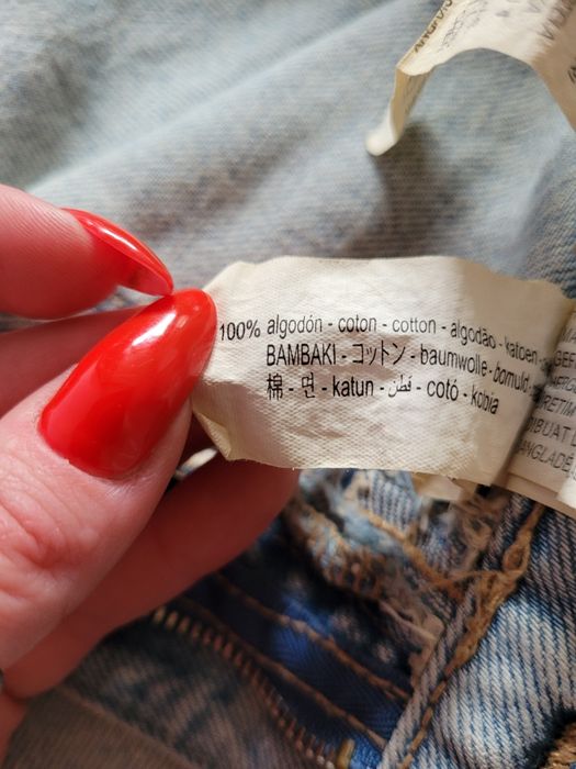 Jeansowa krótka spodnica mini biodrowka 38 M zara