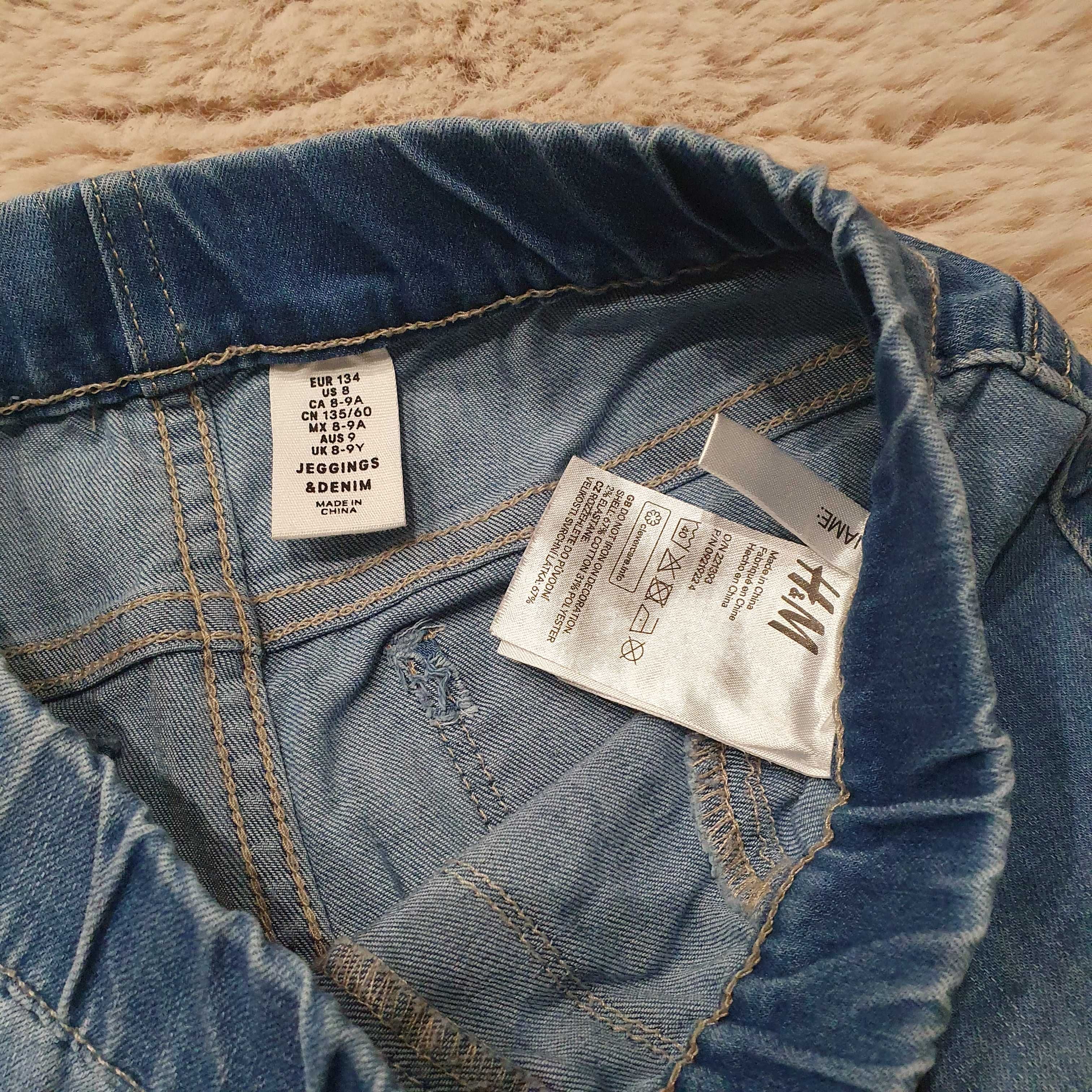 Leginsy jeansy H&M rozm. 134