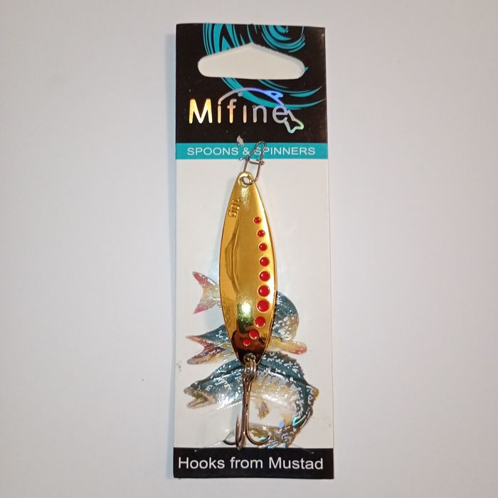 Blacha błystka 10 cm 15 g Mifine szczupak spinning 6 modeli złota sreb
