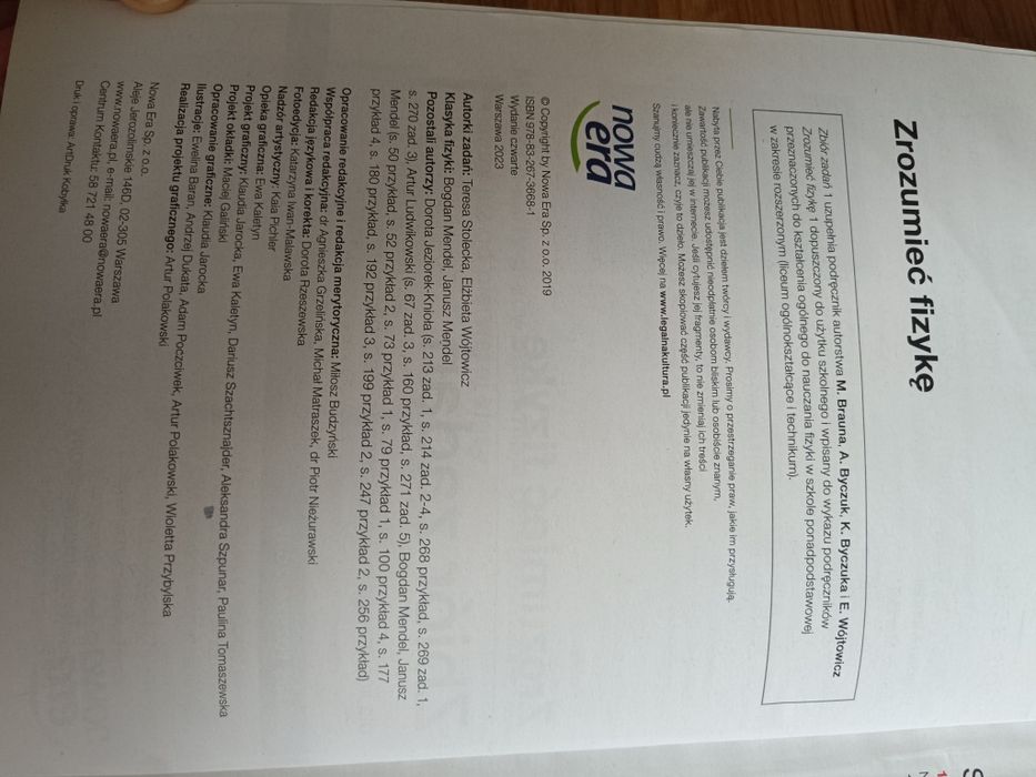 Zrozumieć fizykę 1. Zbiór zadań do liceum ogólnokszt. I technikum