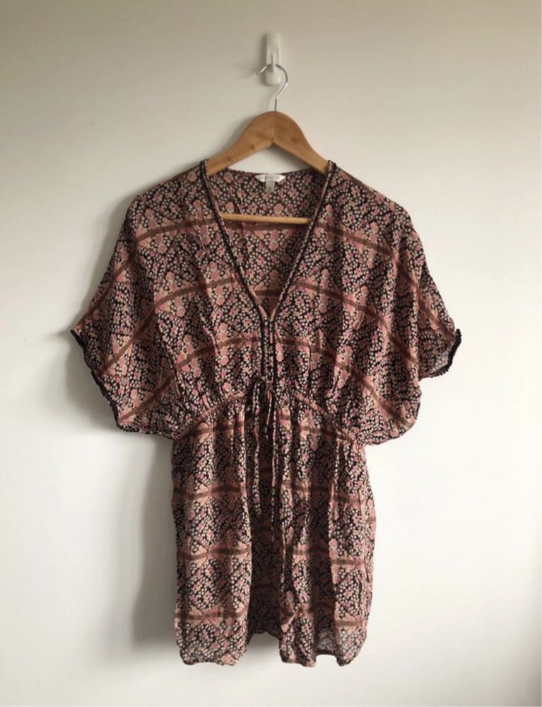 Bluzka nietoperz kimono tunika boho Monsoon