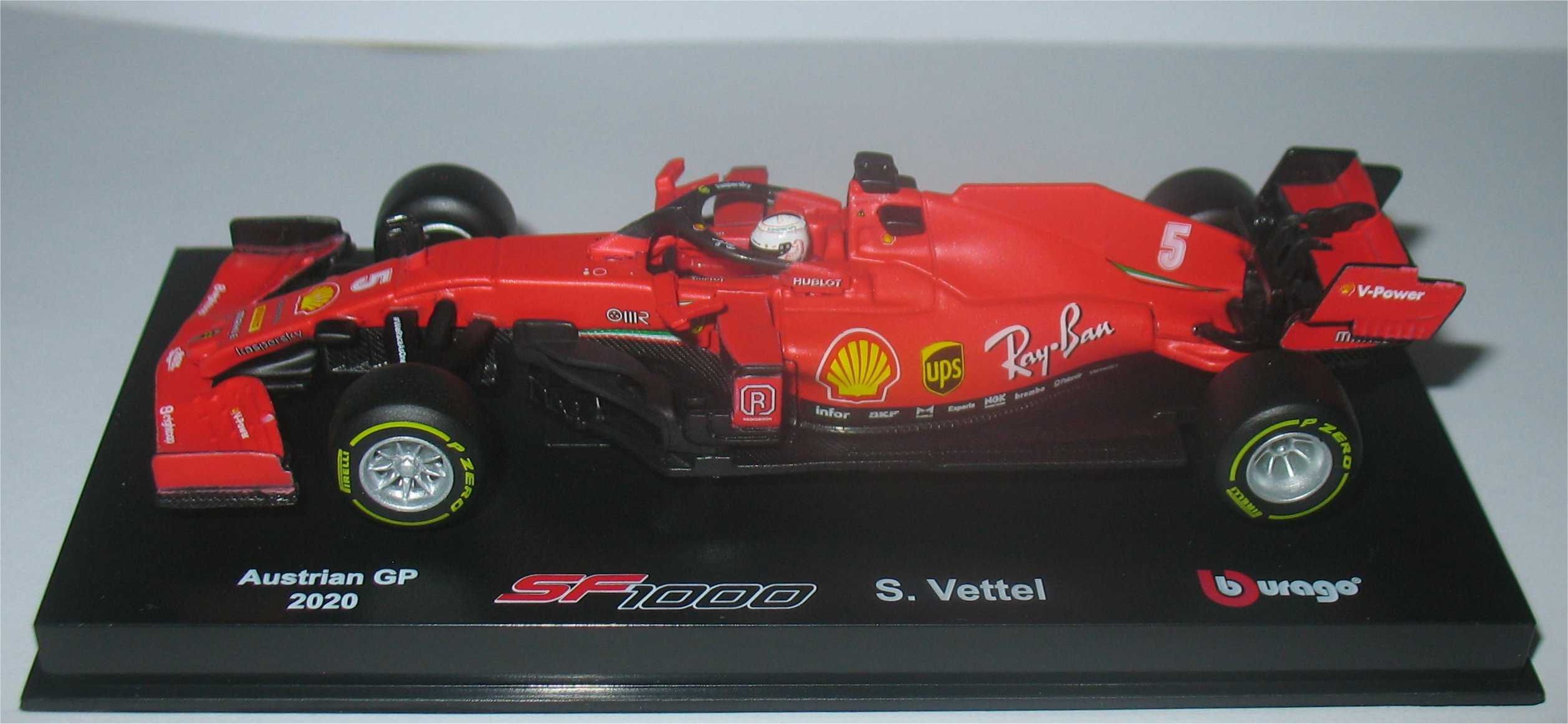 Bburago - Ferrari SF1000 - GP Áustria 2020 - Sebastian Vettel