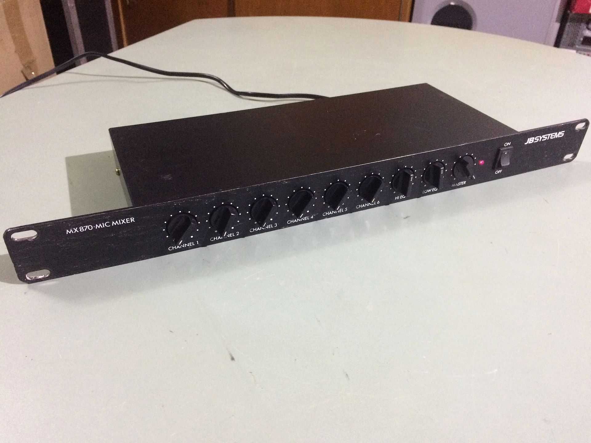 Mikser mikrofonowy 6 kanałowy - JB SYSTEMS MX-870 - Sprawny