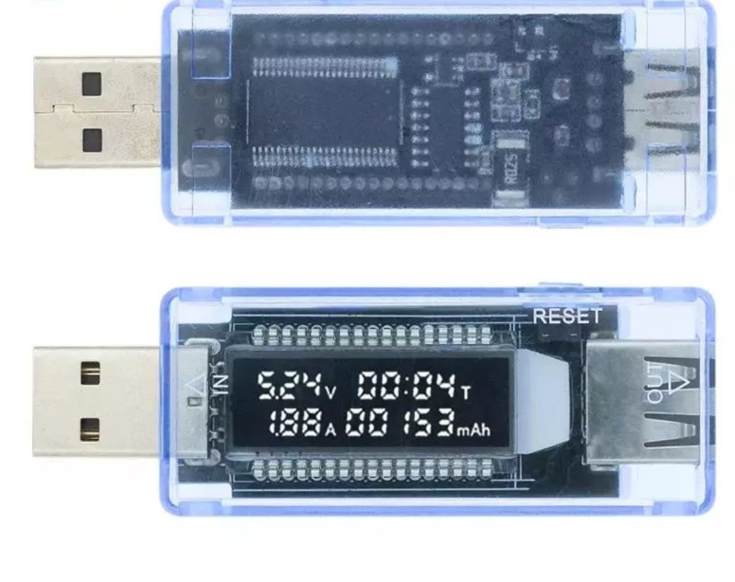 USB тестер заряджання вольтметр амперметр ємності акумулятора