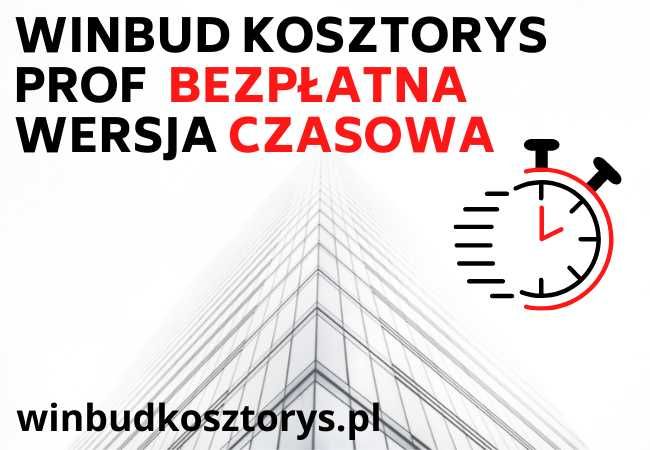 WINBUD Kosztorys - Darmowa wersja 45-dniowa