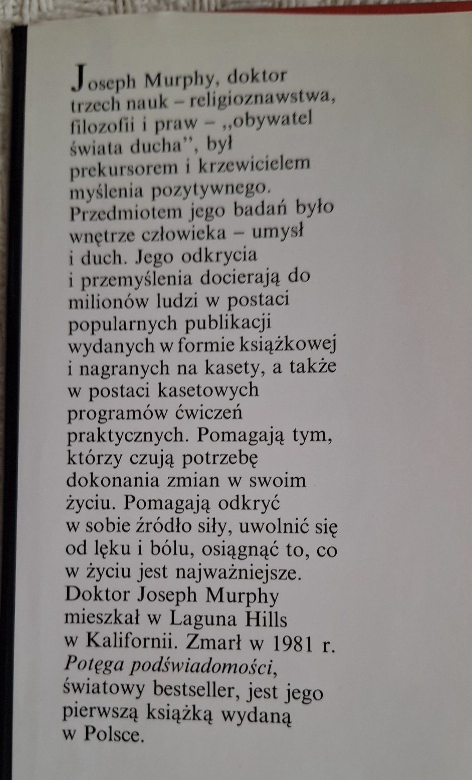 "Potęga podswiadomosci" Joseph Murphy