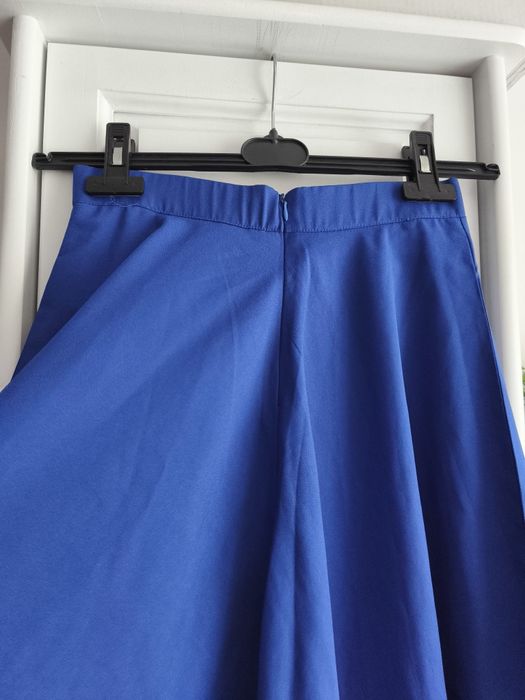 Spódniczka S z falbaną niebieska