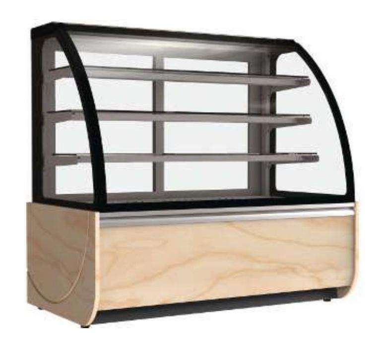 Vitrines de pastelaria refrigeradas Vitrina  de atendimento a publico