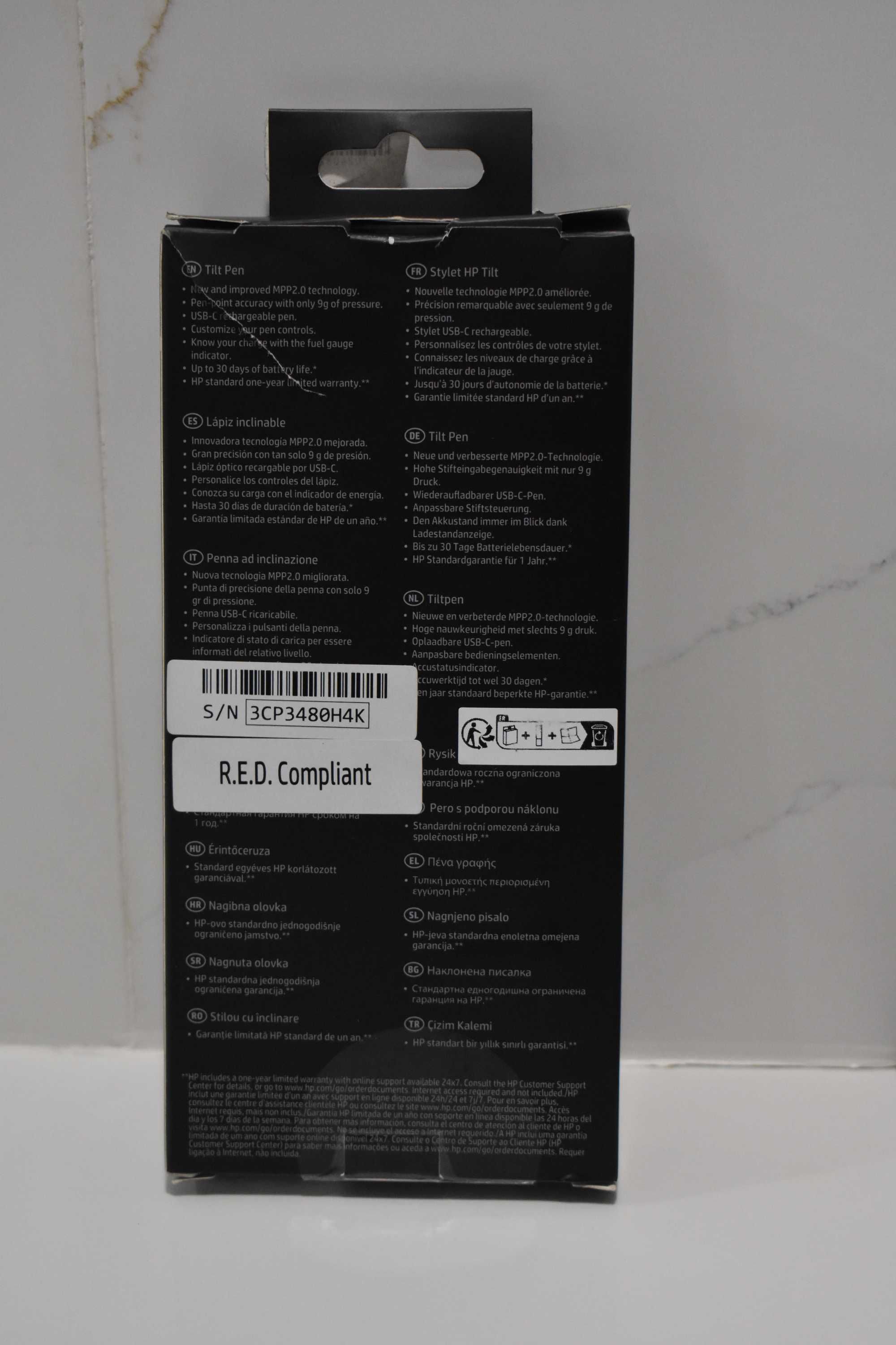 Caneta Recarregável HP Tilt Pen MPP 2.0 - Preto (NOVO)