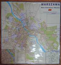 Zabytkowa mapa komunikacji miejskiej ZTM Warszawa