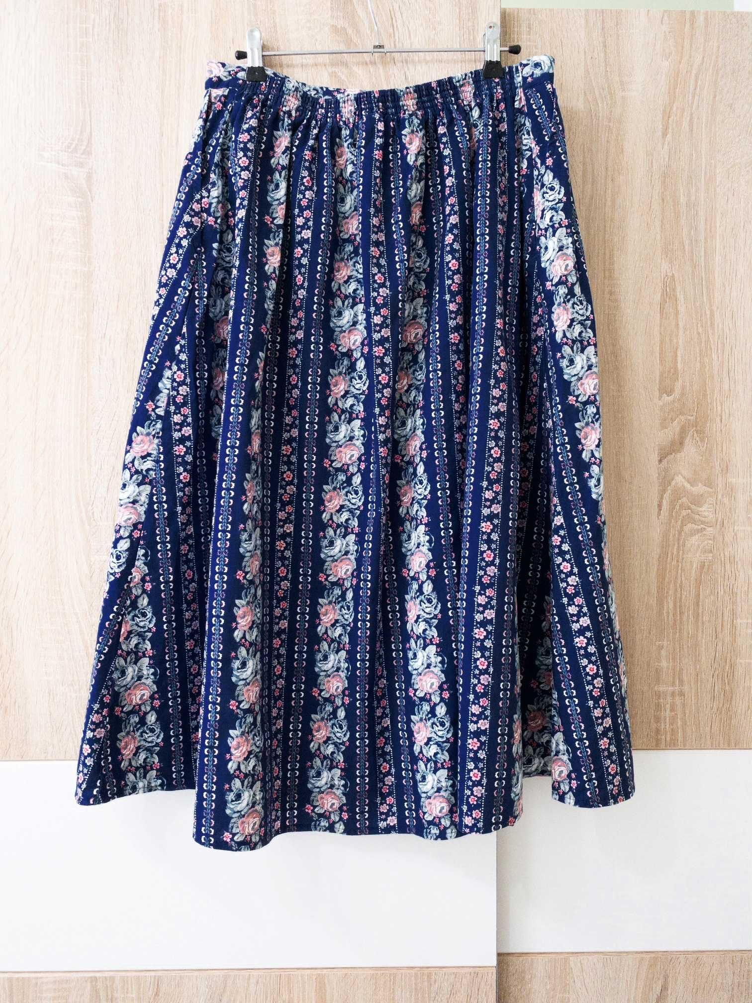 spódnica, rozm, L/XL vintage, folk, ludowa, bawarska, tracht, drindl