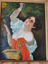 Картина СССР женщина с виноградом