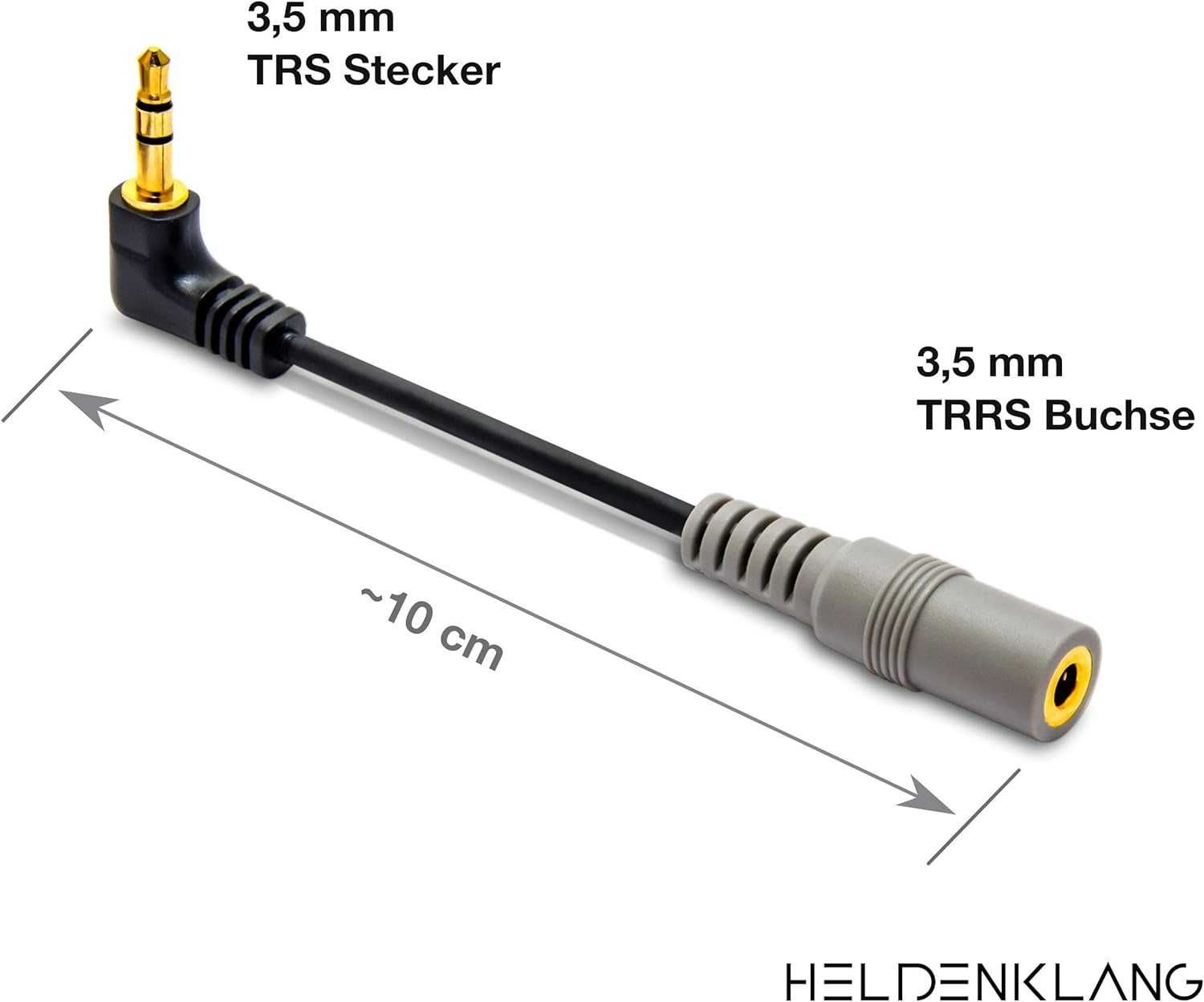 HD02 - TRRS-TRS adapter kablowy – DSLR, telefon komórkowy, PC