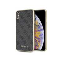 Etui Guess Apple Iphone XS Max ciemne ze złotym