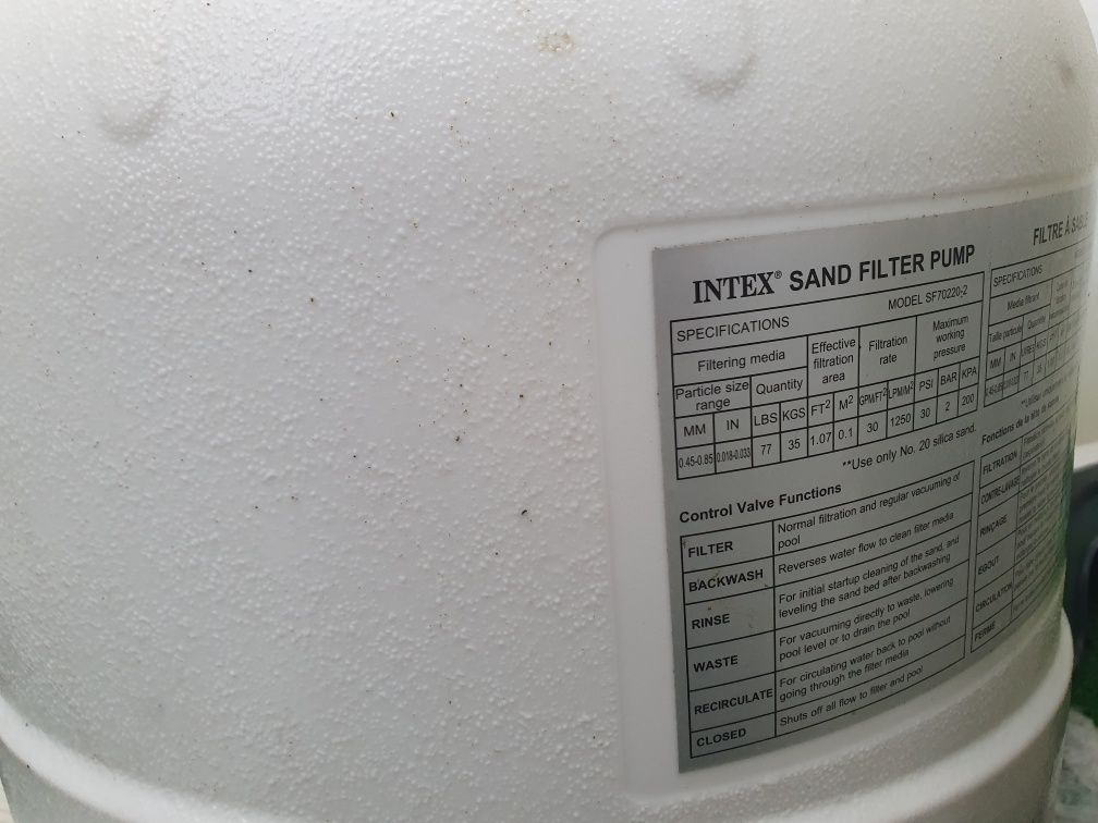 Bomba de areia intex