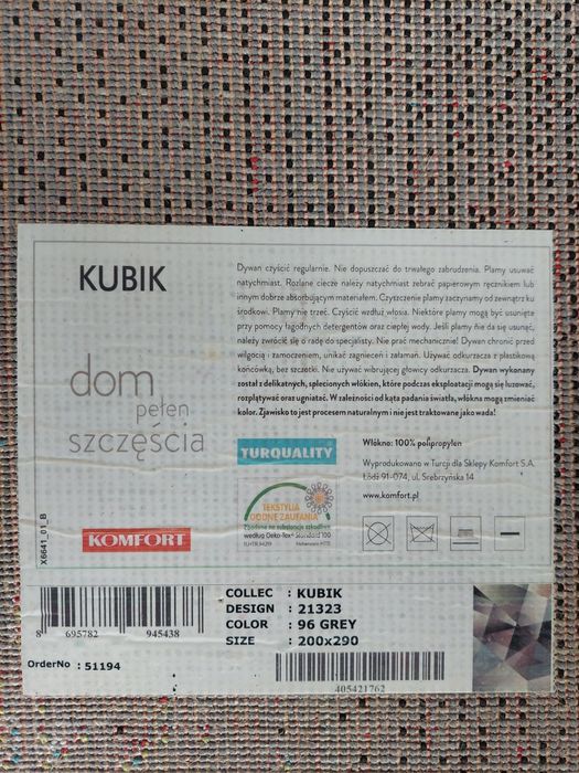 Dywan kubik geometry 200x290