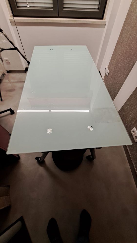 Secretária mesa de vidro GALANT IKEA