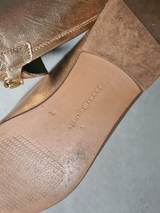 Tommy hilfiger mokasyny złote 41