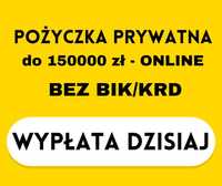 Prywatna pożyczka BEZ BIK od 1000 do 250 tysięcy od zaraz!