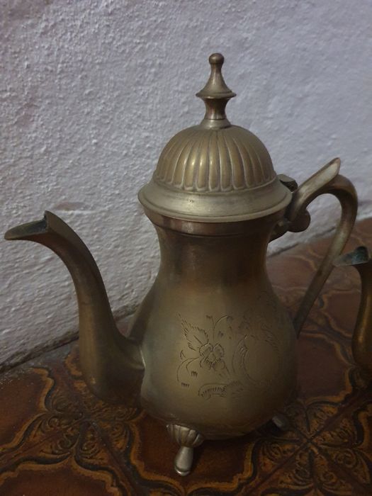 Conjunto 4 peças vintage em metal